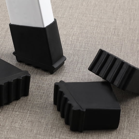 GOOHOCHY 4Pcs Ladder Safety Shoes Rubber Ladder Bottom Grips for Household Repair 1.97X1.97X1In