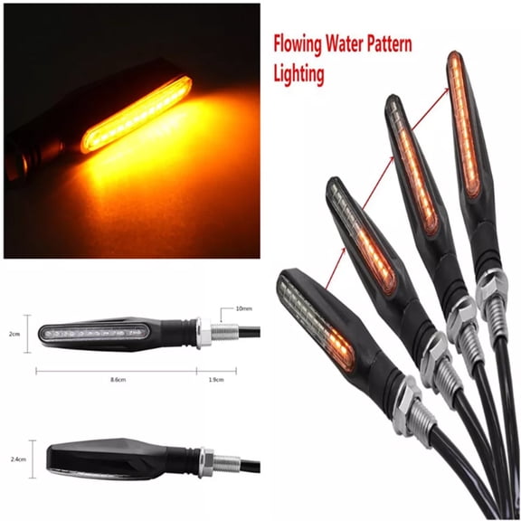 GOOHOCHY 4Pcs Motor Rotation Indicator Plastic Round Smd Led For Cars