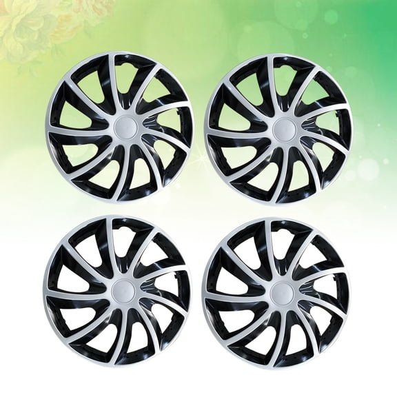 Mobutofu 4Pcs Carbon Steel Car Hub Cover Black for Vehicle Wheel Enhancement and Shield