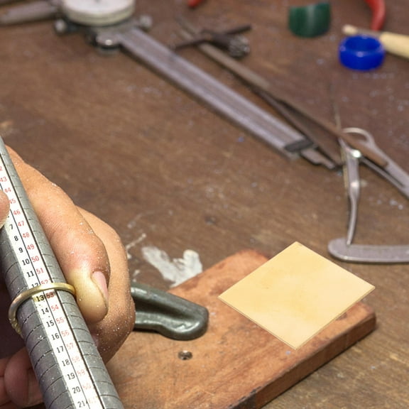 GOOHOCHY 4pcs Brass Sheets DIY Crafts Brass Sheeting Reliable Easy to Cut and Polish Brass Plates for Electrical Repairs and DIY Projects