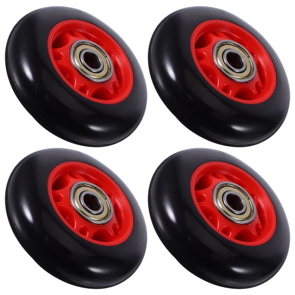 GOOHOCHY 4pcs Durable Plastic Universal Pulley Wheel For Fitness Equipment For Treadmill And Bike For Gym And Fitness Enthusiasts