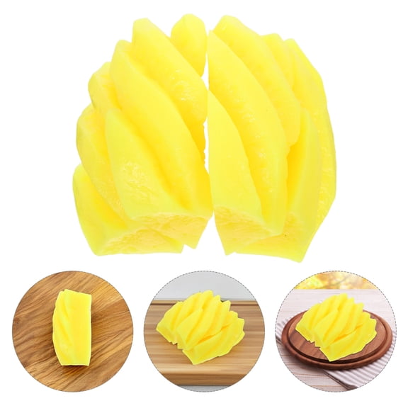 GOOHOCHY 4pcs Faux Pineapple Slices Decorative Artificial Fruit for Home and Commercial Use for Hawaii Centerpiece Decoration Kitchen Display