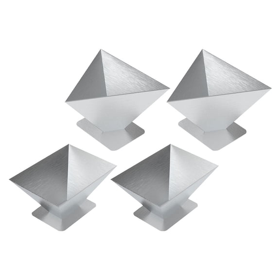 GOOHOCHY 4pcs Rice Dumpling Molds Stainless Steel Pyramid Cake Mold for Chinese Dragon-Boat Festival Rice Press Maker for Home Kitchen Use