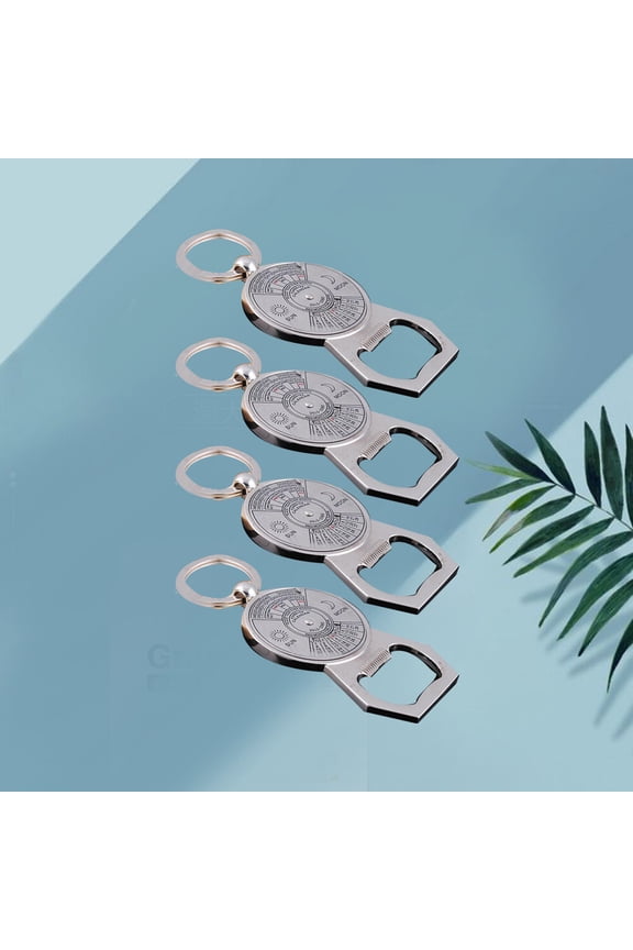 4-Pack Keychains with Bottle Opener, Key Holders for Everyday Use, Unique Practical Design