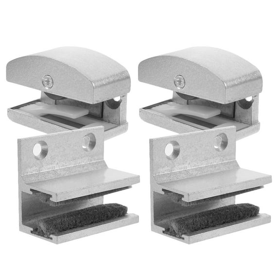 GOOHOCHY 4pcs Sliding Shower Door Bottom Guide Fit Sliding Glass Shower Door Tub Enclosure Systems Glass Shower Door Track Guide Replacement Parts Silver