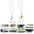 thumbnail image 1 of GETAJGHSD 4Pcs Flower Phone Pendant with Bow Design for Cell Phone and Car Decoration, 1 of 8