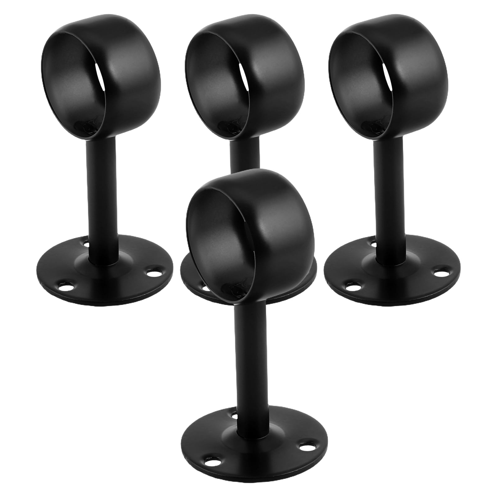 GOOHOCHY 4pcs Wardrobe Closet Rod Rail Support Closet Rod Center Support Shelf Pipe Holder Socket Bracket Heavy Duty Closet Rod Bracket for Hanging Clothes