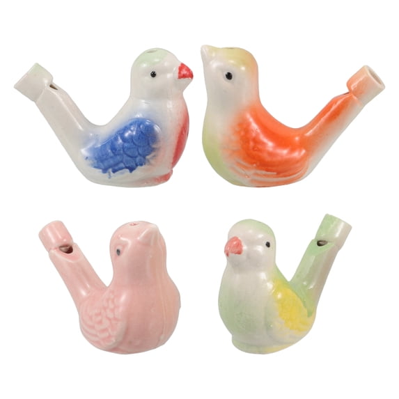GOOHOCHY 4pcs Water Bird Whistle Ceramic Toys Musical Instrument With Hanging Rope For Kids Birthday Parties Easter Party Favor