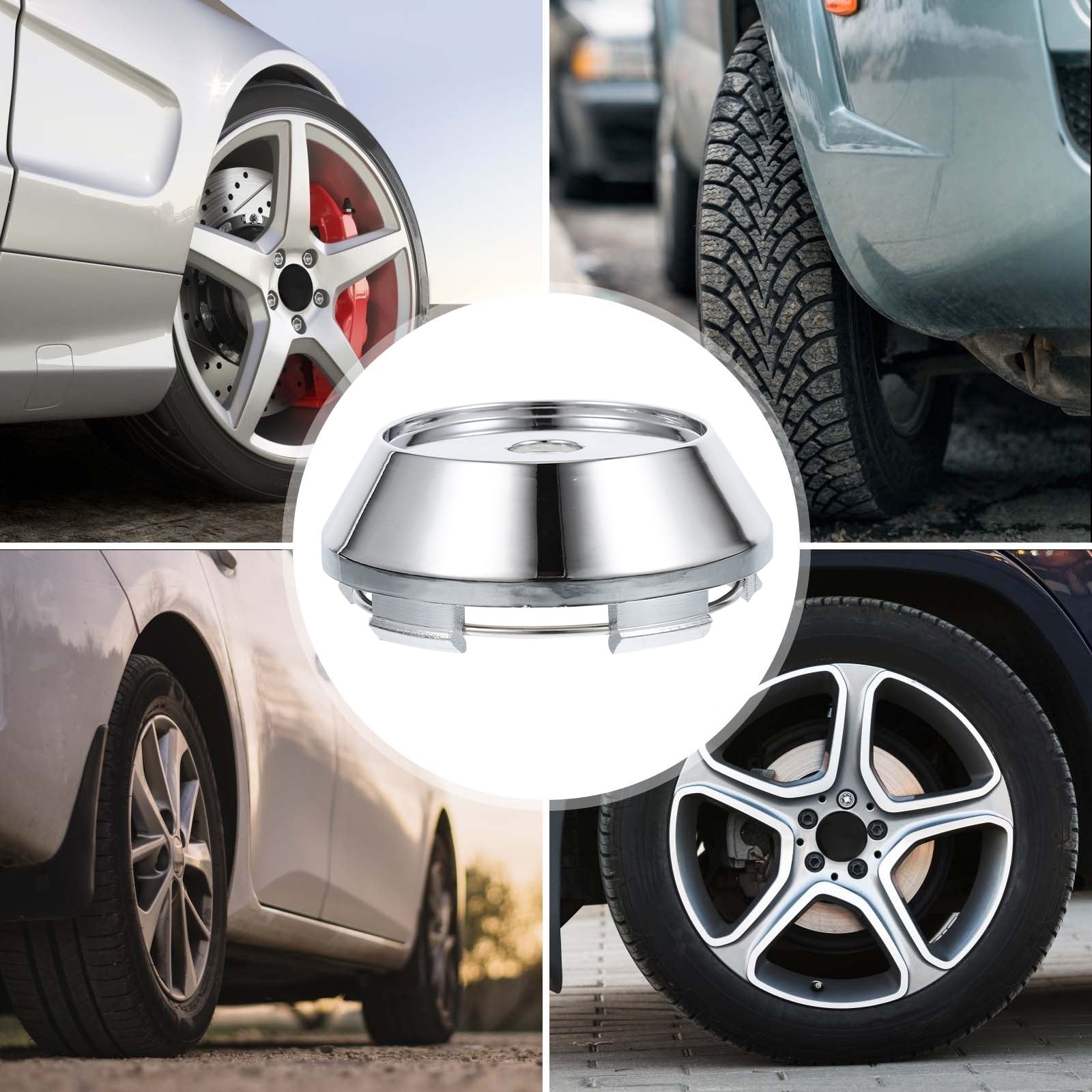 GOOHOCHY 4pcs Wheel Center Caps Center Caps for Rims Snap in Plastic ...