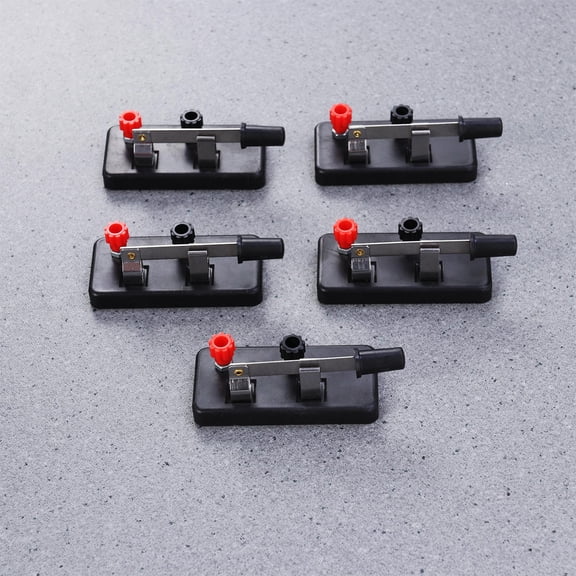 FUTUREORYY 5Pcs 36V Single-Pole Single-Throw Switch Black Spst Button for Teaching and Experiment Use