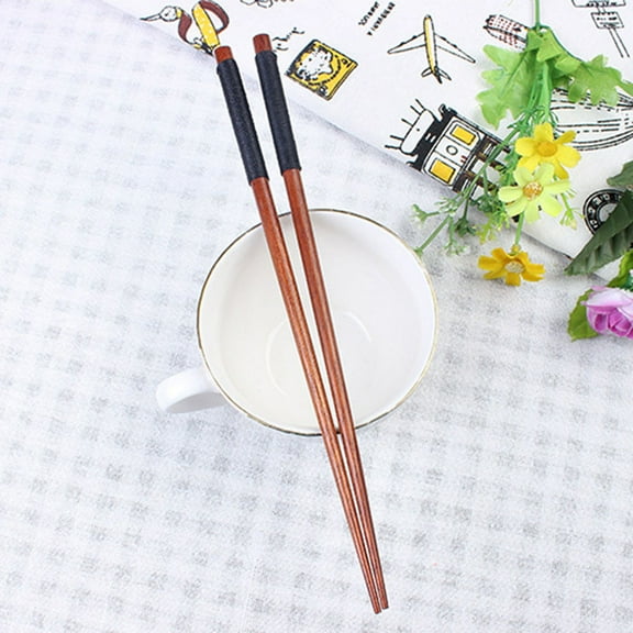 GOOHOCHY 5 Pairs/Box Cute Chopsticks Wooden Gift Polished Kitchen Dinner