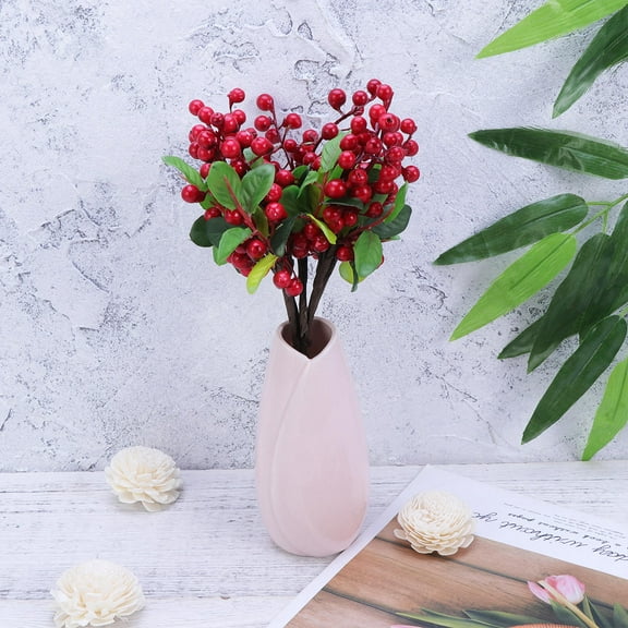 GOOHOCHY 5 Pcs Artificial Berries Blueberry Garland Blueberries Red Christmas Decor Decorations Flower Bride