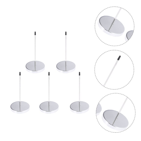 Mobutofu 5Pcs Silver Paper Memo Holder Spike for Check Bills and Note Organization
