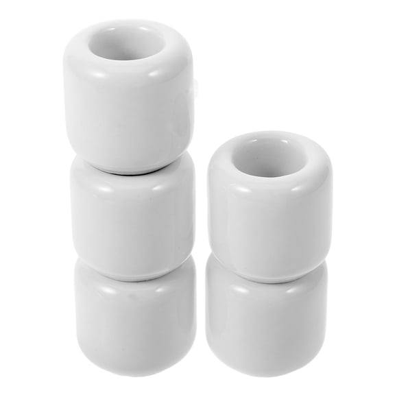 GOOHOCHY 5 Pcs Candle Holder Candlestick Set Banquet 3.10X3.10X3.10CM White