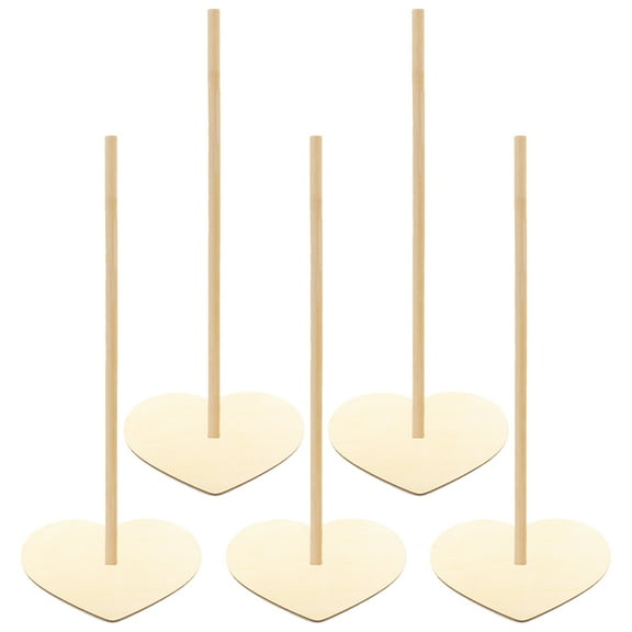 GOOHOCHY 5 Pcs Display Wooden Donut Stand Delicious Donuts Baby 12x10.8cm