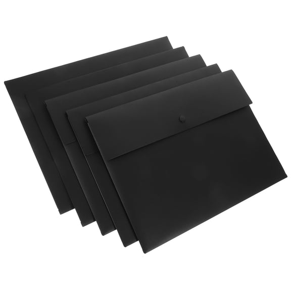 GOOHOCHY  5 Pcs Document Folder A4 File Bag Button Bags Transparent Pockets