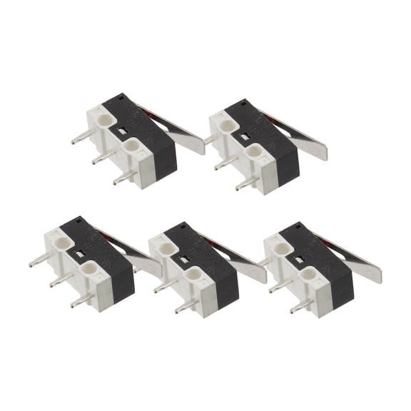 GOOHOCHY 5 Pcs Limit Switch Black Metal Square for Home Appliances 1A Momentary Push Button