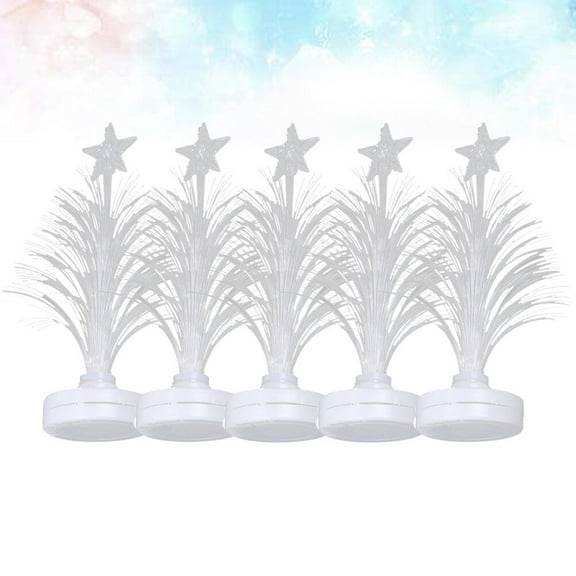 GOOHOCHY  5 Pcs Night Light Cluster Lights Christmas Fiber Optic LED Optical Effects Tree