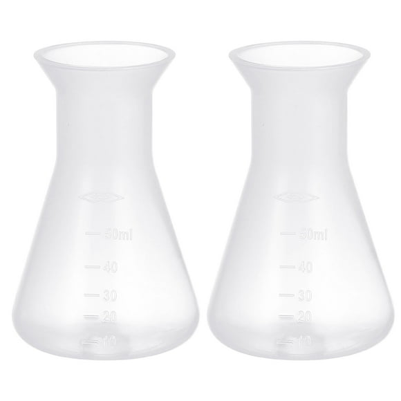 GOOHOCHY PP Plastic Erlenmeyer Flask Transparent 10Pcs