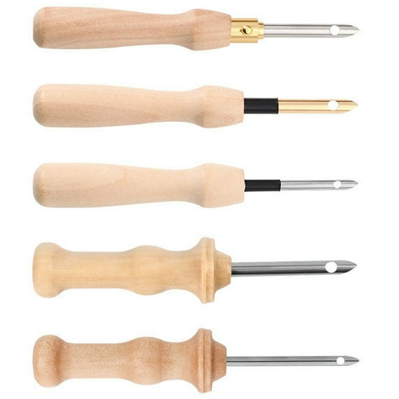 GOOHOCHY 5 Pcs Point Needle Embroidery Tool Adults Steel Punch Needles