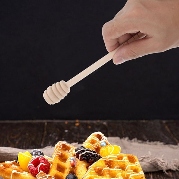 GOOHOCHY 5-Piece Reusable Honey Stirring Rod Set for Coffee, Tea, Syrup, and Beverage Mixing Sticks, and Easy to Clean