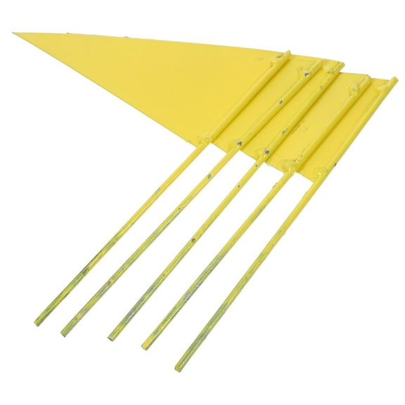 GOOHOCHY  5 Pcs Triangular Flags with Steel Pole Small Iron