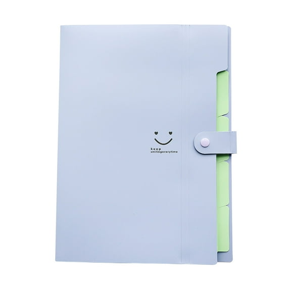 GOOHOCHY 5 Pockets Snap Pockets Folder Office Work 32.50X24.50X1.50CM Violet