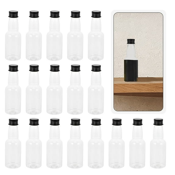 GETAJGHSD Transparent Reusable Small Bottles for Liquor and Beverages for Home Use 50Pcs