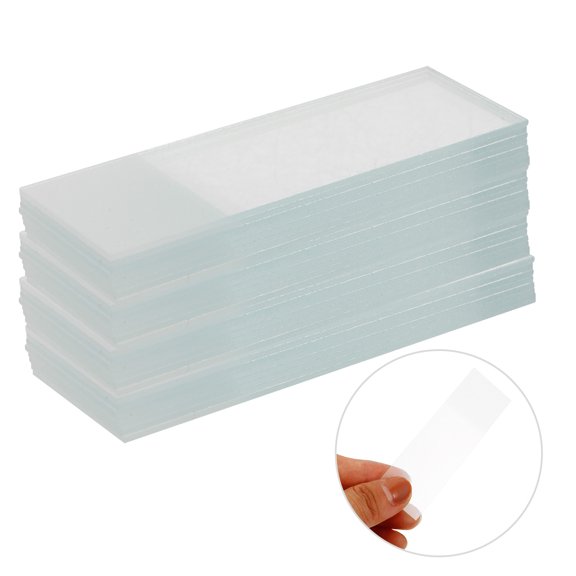 GOOHOCHY 50 Pieces Transparent Glass Microscope Slides for Laboratory Prepared Samples