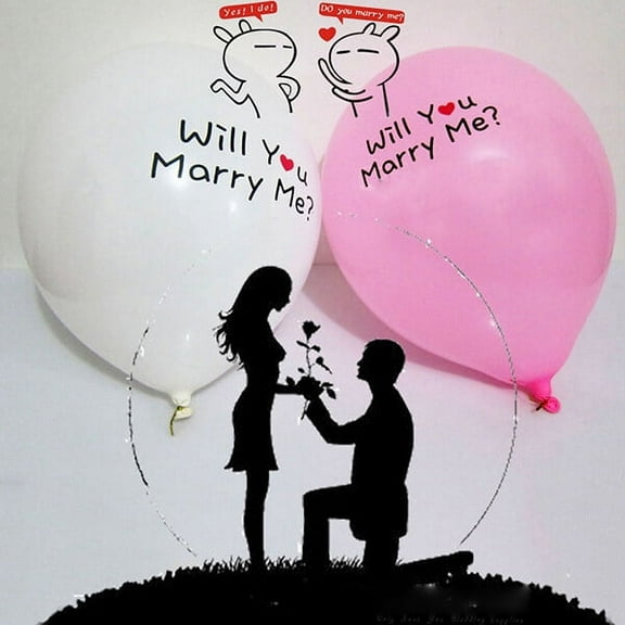 GOOHOCHY 50 Pcs Wedding Decor Decorative Balloons Will You Marry Me