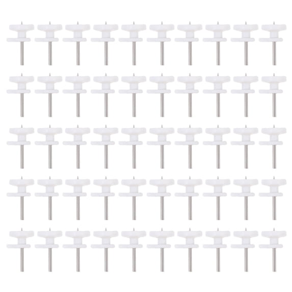 GOOHOCHY 50 Pcs White Nail Tacks for Wall Hangings No Trace Hook