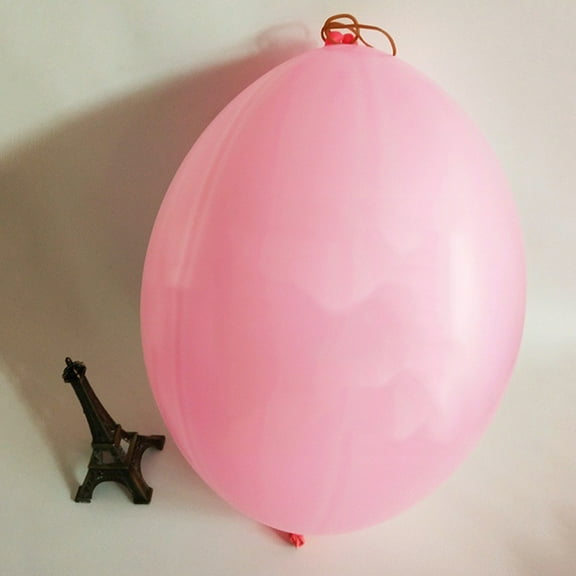 GOOHOCHY 50pcs 5g Fun-Filled Balloons Neon with Rubber Band Handle (Random Color)