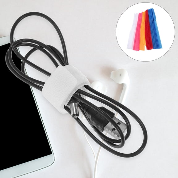GOOHOCHY 50-Pack Cable Ties with Hooks and Straps for Appliance Cord Organization, Assorted Colors Included