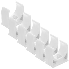 GOOHOCHY 50-Pack PVC Clamp Support Clips U-Shaped Fixing Holders for Water Pipes and Tubing
