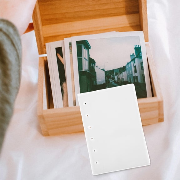 GOOHOCHY 52pcs Scrapbook Refill Pages with Divider Clear Binder Sheets for Storing Photos and Documents