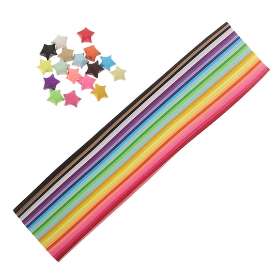 ADDHAT 540Pcs Assorted Color Origami Paper ps for Star Crafts Holiday Decorations and DIY Projects