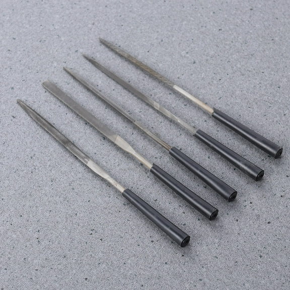 GOOHOCHY 5-Piece Mini Wood File Set with 140x3mm Rasps and Ergonomic Handles for Precision Woodworking and Crafting