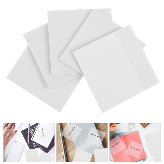 GOOHOCHY 5Pcs Transparent Note Pads for Students and Professionals in 3in Size