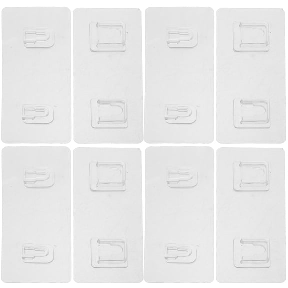 GOOHOCHY 5Set Adhesive Socket Fixer Rectangular Space Saving No Punching For Wall Mounting Power Sockets Office Use