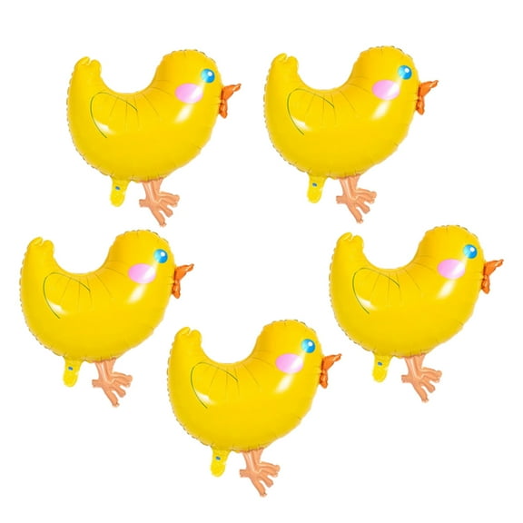 GOOHOCHY 5pcs Cute Chicken Balloons for Baby Shower and Birthday Party Supplies Ideal for Farmhouse and Courtyard Carnival Decorations