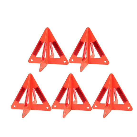 GOOHOCHY 5pcs Emergency Roadside Warning Triangle Reflectors High Visibility Safety Triangles For Cars Easy To Install Warning Sign For Vehicle Safety