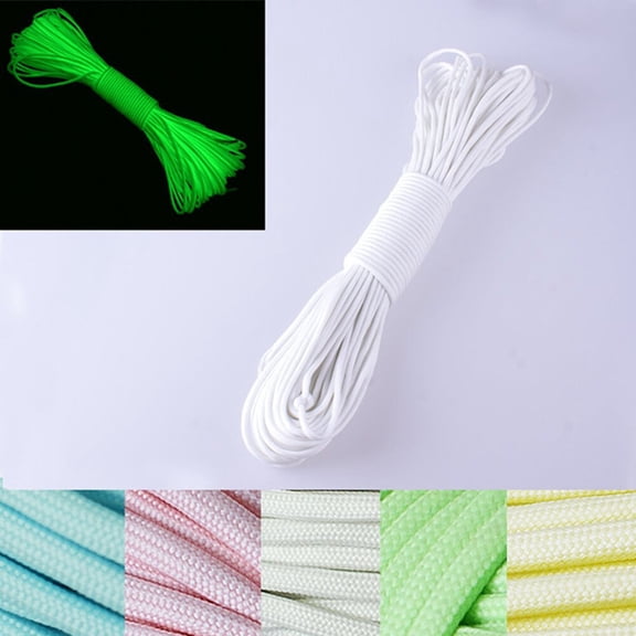 GOOHOCHY 5pcs Outdoor 1 Meter Night Nine-core Umbrella Ropes Parachute Cord Glowing in the Dark