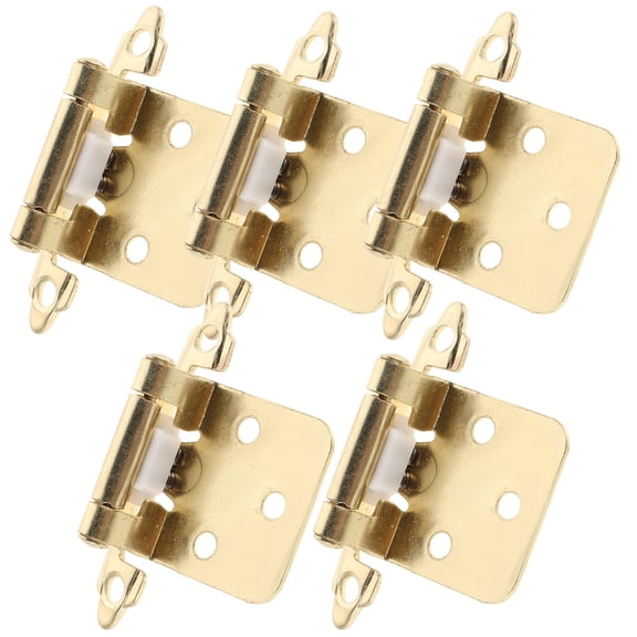 GOOHOCHY 5pcs Self-Closing Spring Hinges 1/2 For Rv Semi-Hidden Cabinet Doors Heavy Duty Auto Door Closer For Camper Trailer Kitchen