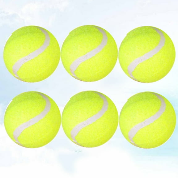 GOOHOCHY 6 PCS Kid Practice Training Tennis Exercise Balls Durable
