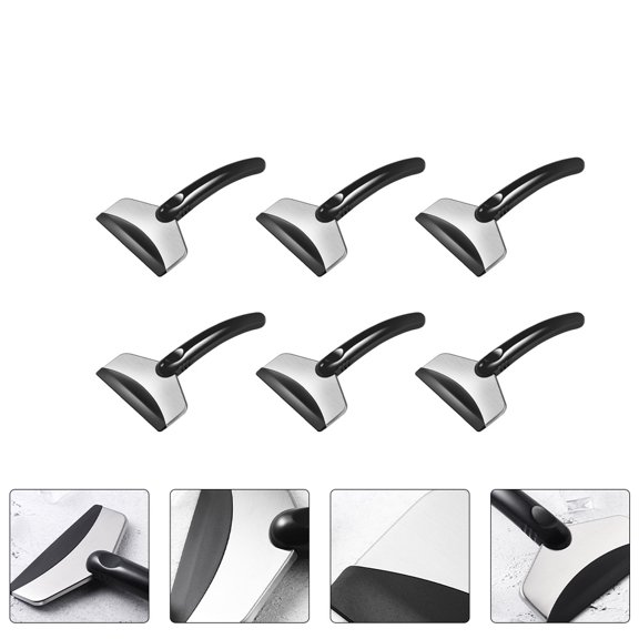 FUTUREORYY Windshield Window Snow Cleaning Shovel Stainless Steel for Drivers Winter Outdoor 6Pcs