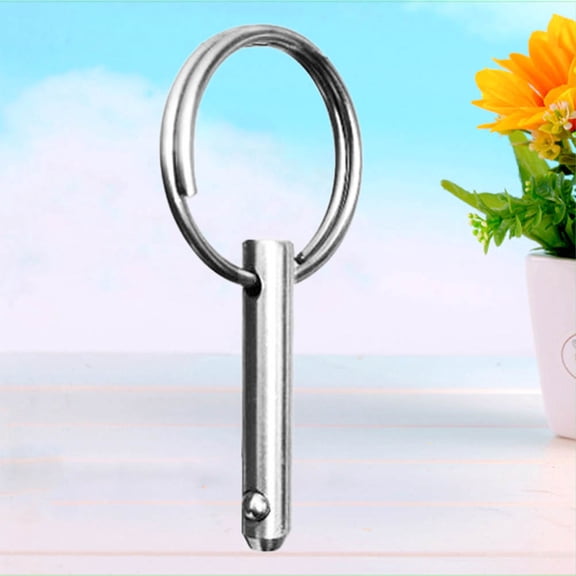 GOOHOCHY 6 PCS Stainless Steel Quick Release Bimini Pin Spring Marine Safety Pin Marine Boat Parts and Accessories (Silver)