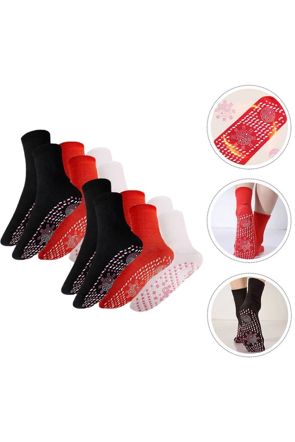 Foot Warmers Women Winter Socks Cotton 6 Pairs