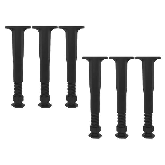 GOOHOCHY 6 Pcs Bed Frame Support Legs 21.00X8.80X3.60CM Black