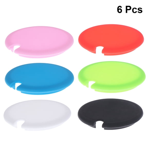 GOOHOCHY 6-Pack Silicone Cup Lids, Colorful Reusable Drink Covers, Leak-Proof and Cup Caps