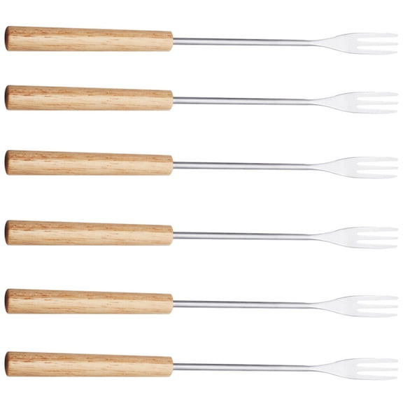 GOOHOCHY 6 Pcs Chocolate Dipping Fork Hot Pot Fork Decorating Forks 26X1.5X1.5CM